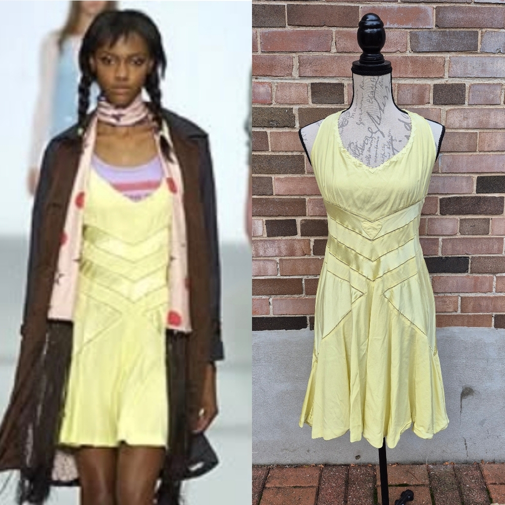 Marc By Marc Jacobs S/S 2004 Yellow Silk Mini Dress